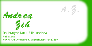 andrea zih business card